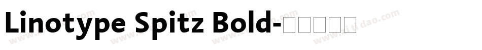 Linotype Spitz Bold字体转换